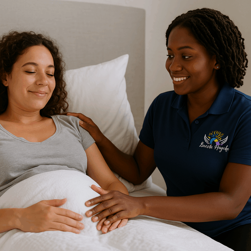 Postpartum recovery assistance icon